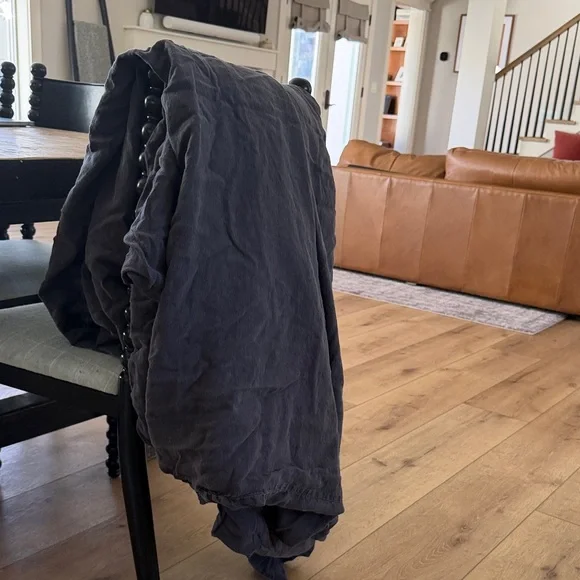 Parachute Linen Charcoal Duvet Cover King - Picture 2 of 3